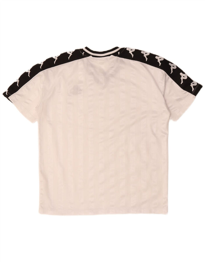 Tricou grafic KAPPA pentru bărbați Top mediu alb poliester color bloc