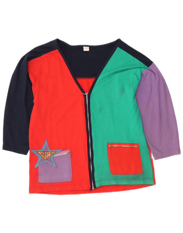 Charles Vogele Womens Graphic Cardigan Top UK 10 Small Multicolor
