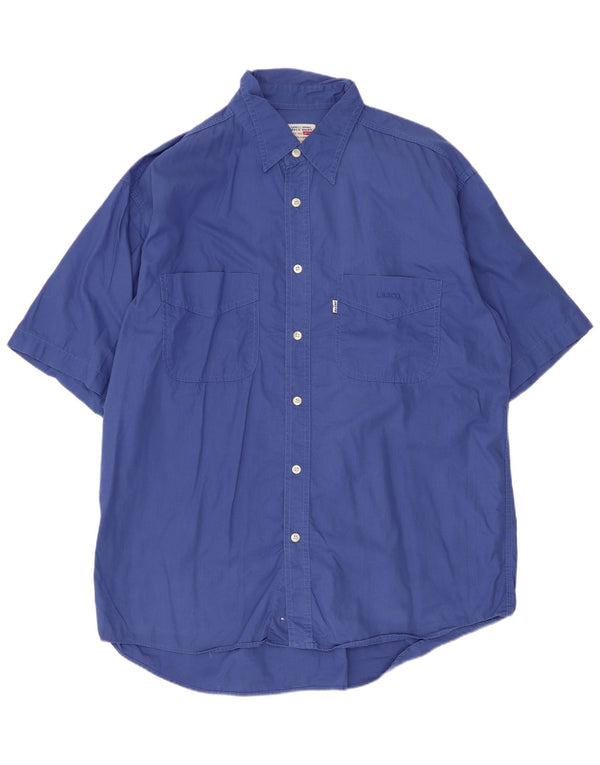 Cămașă cu mânecă scurtă Levi's pentru bărbați, albastru mare
