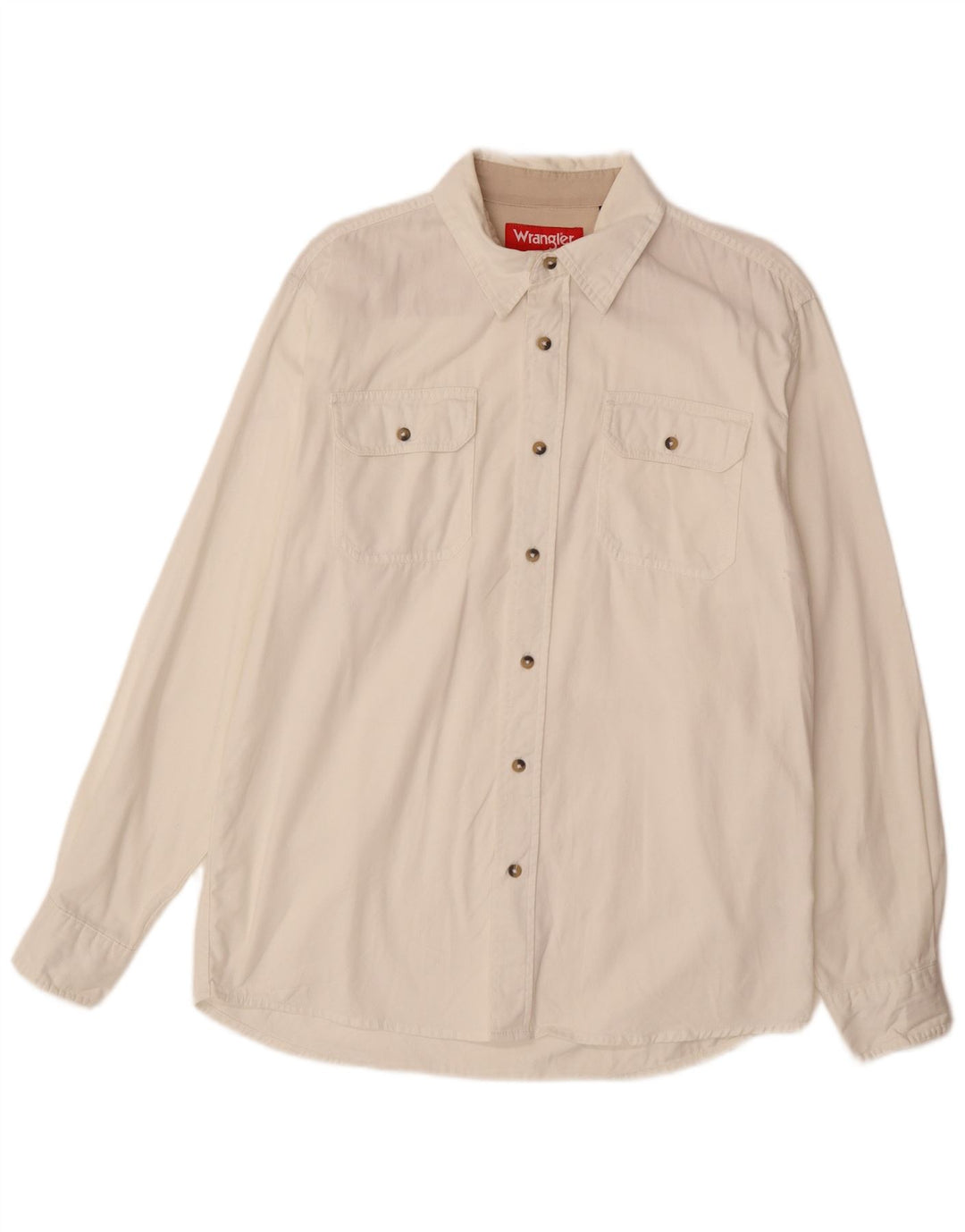 WRANGLER Mens Shirt Medium White Cotton