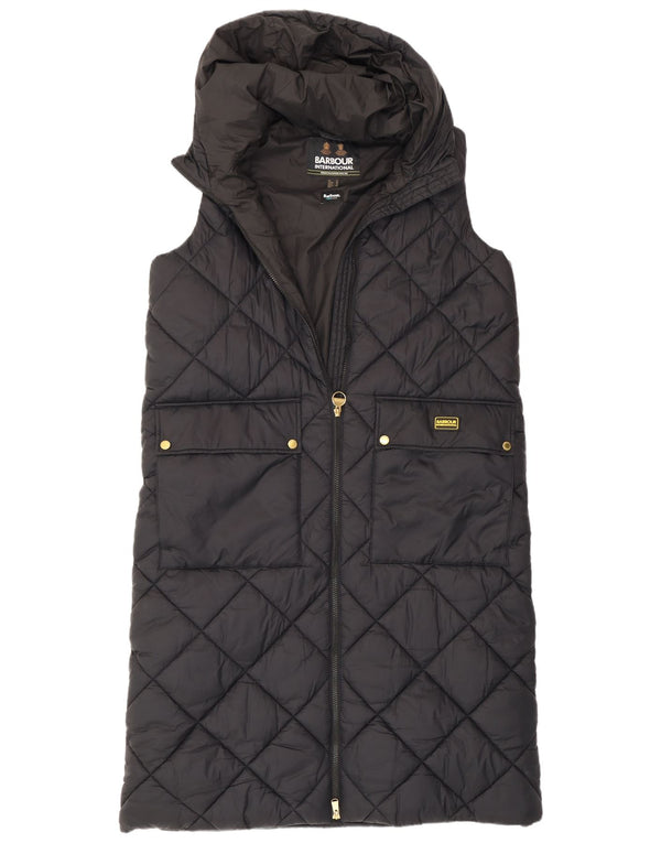 Gilet Barbour pentru femei, cu glugă supradimensionată, căptușită cu paragate UK 12 Medium Black