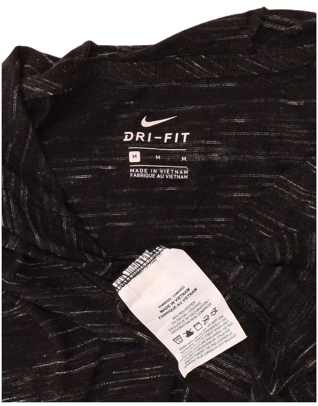 Tricou cu glugă Nike pentru femei Top UK 14 Medium Black Flecked Polyester