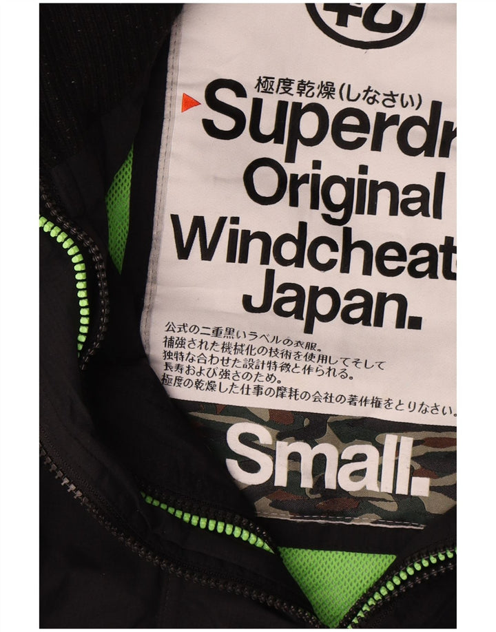 Jachetă de ploaie Superdry Windcheater pentru bărbați UK 36 Small Black Nylon