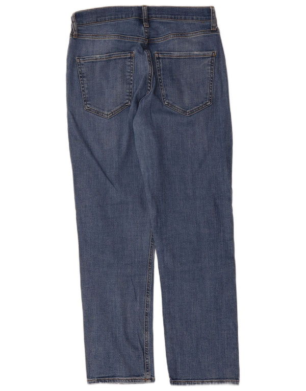 Blugi drepti pentru femei Zara EU 40 Medium W30 L27 Albastru