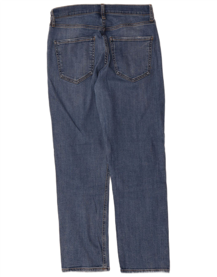 Blugi drepti pentru femei Zara EU 40 Medium W30 L27 Albastru