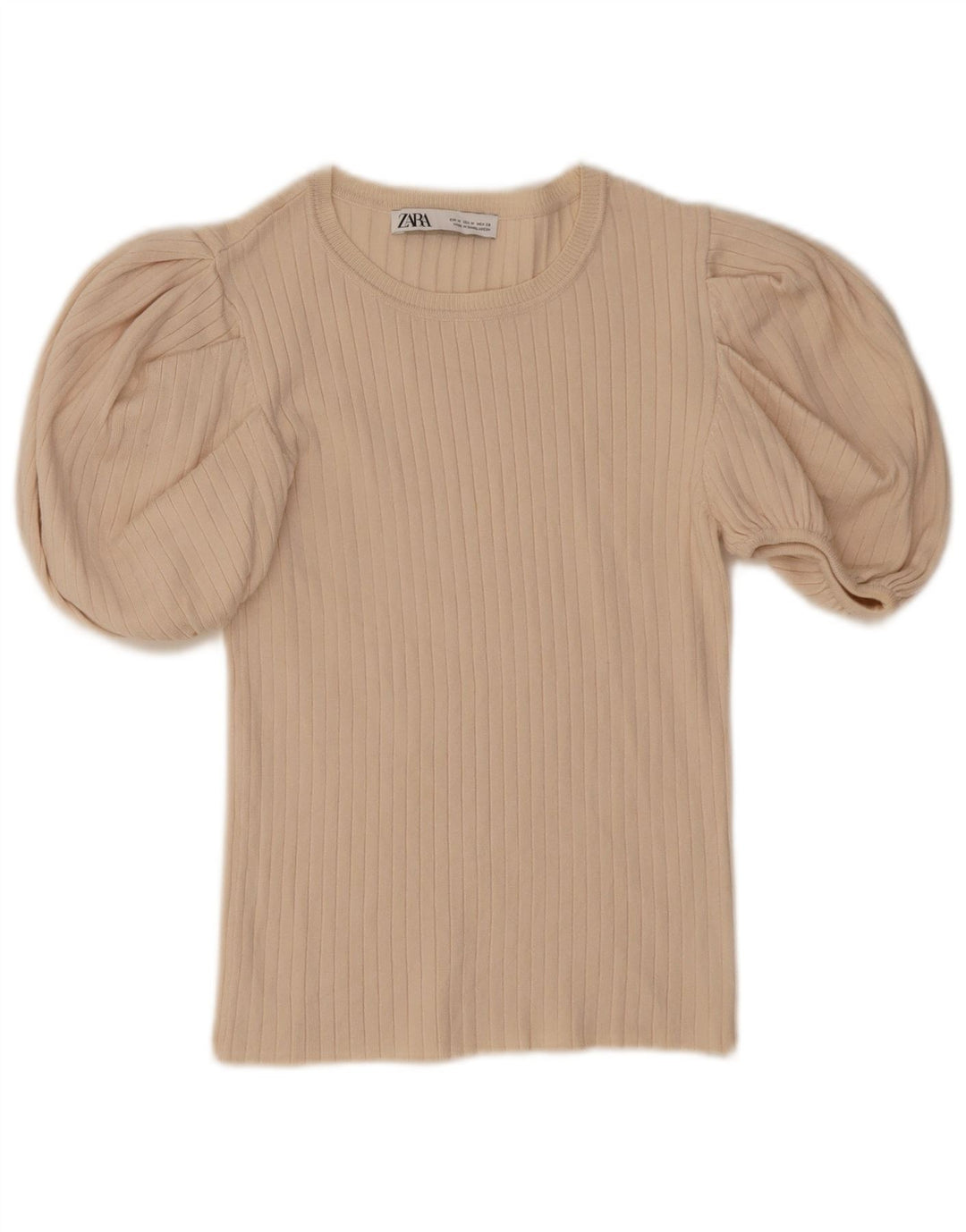 Bluză Crop Top Femei Zara UK 12 Medium Off White Viscose