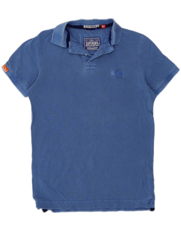 Tricou polo pentru bărbați Superdry, albastru mediu