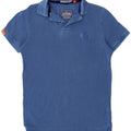 Tricou polo pentru bărbați Superdry, albastru mediu
