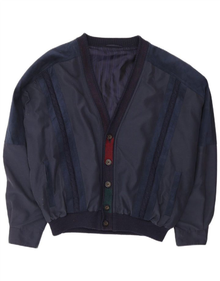 Bomber pentru bărbați VINTAGE UK 42 XL Poliester bleumarin