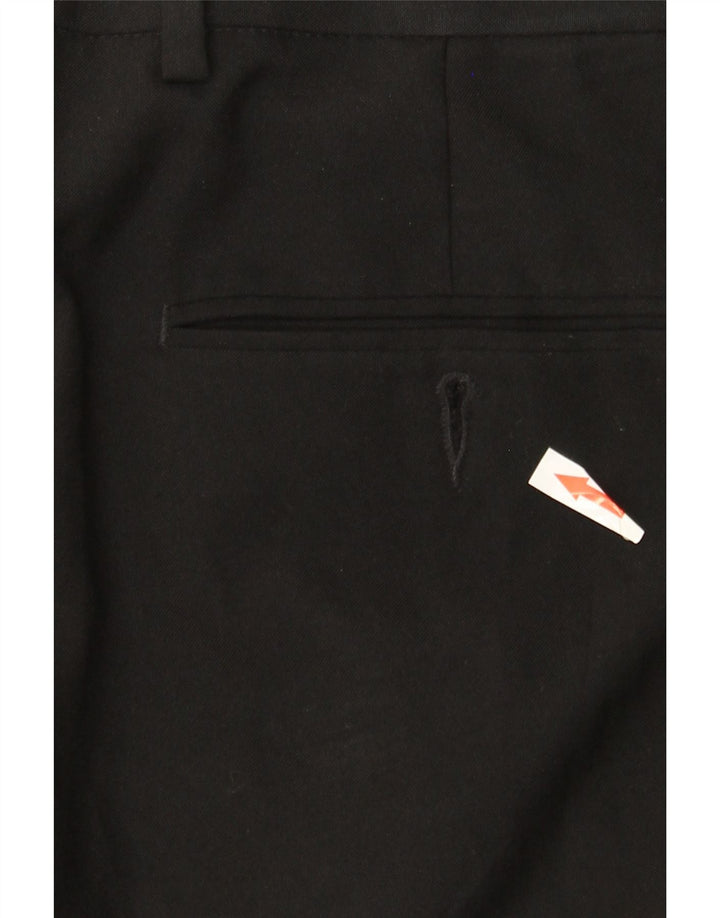 MARKS & SPENCER Pantaloni de costum pentru bărbați, cu ajustare normală, L36 L33, poliester negru
