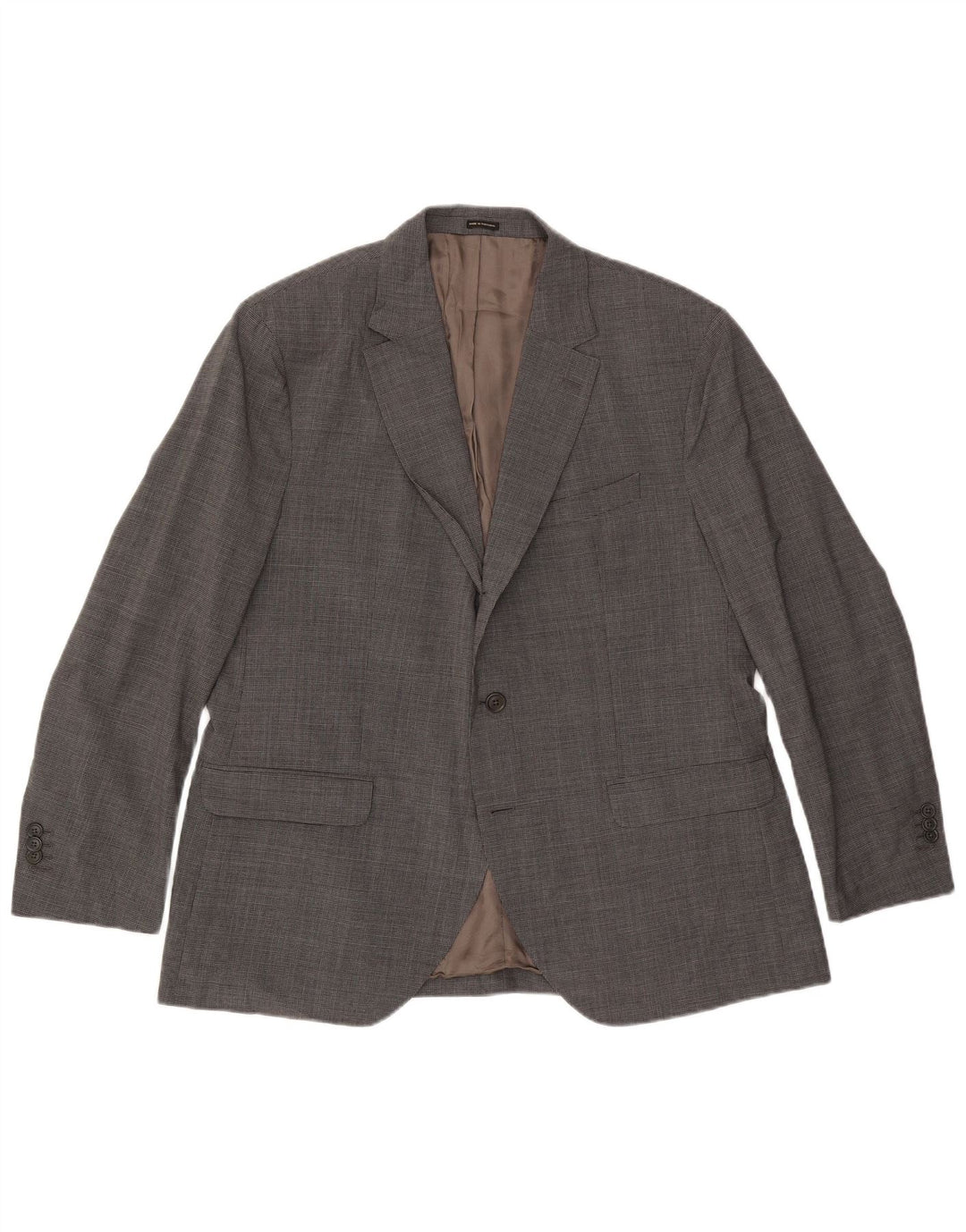 Blazer Massimo Dutti pentru bărbați, cu 2 nasturi, US 46 XL, lână cu carouri gri