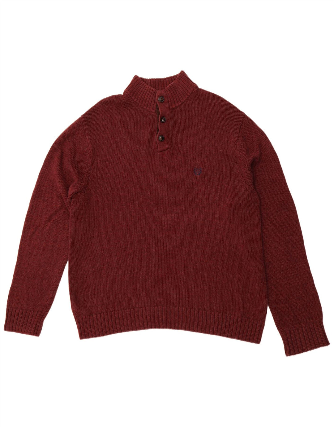Pulover pentru bărbați CHAPS, cu gât cu nasturi, bumbac maro XL