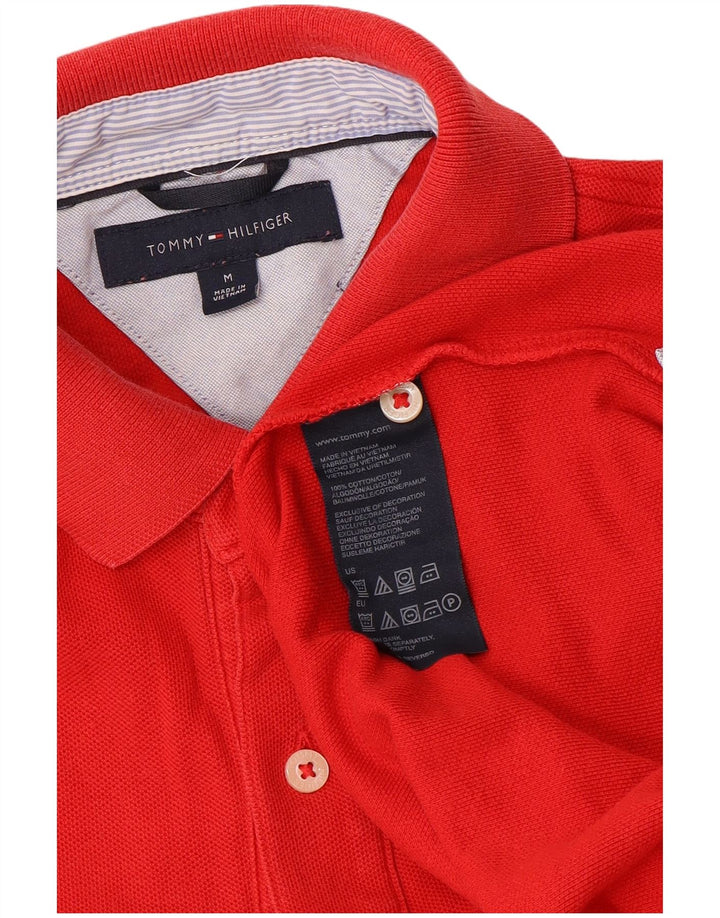 Tricou polo TOMMY HILFIGER pentru bărbați, bumbac roșu mediu