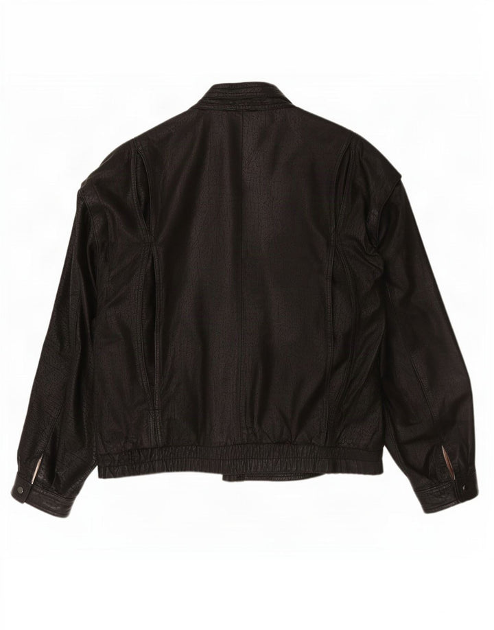 Geacă de piele vintage pentru bărbați IT 52 XL neagră