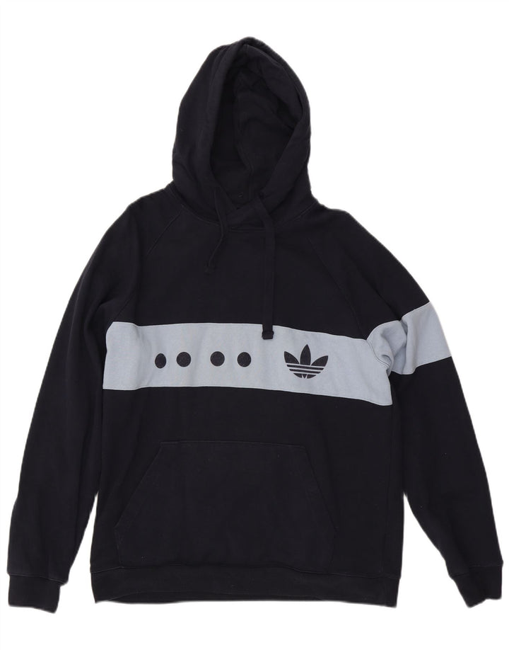 Pulover pentru bărbați Adidas Graphic Hoodie, mediu, albastru, bumbac color block