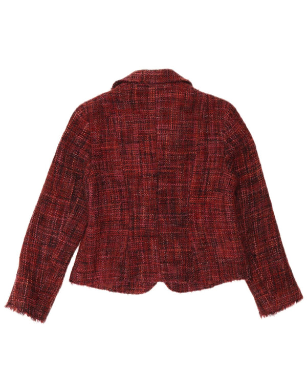 Jachetă pentru femei Marks & Spencer cu 2 nasturi, UK 14 Medium Burgundy Flecked