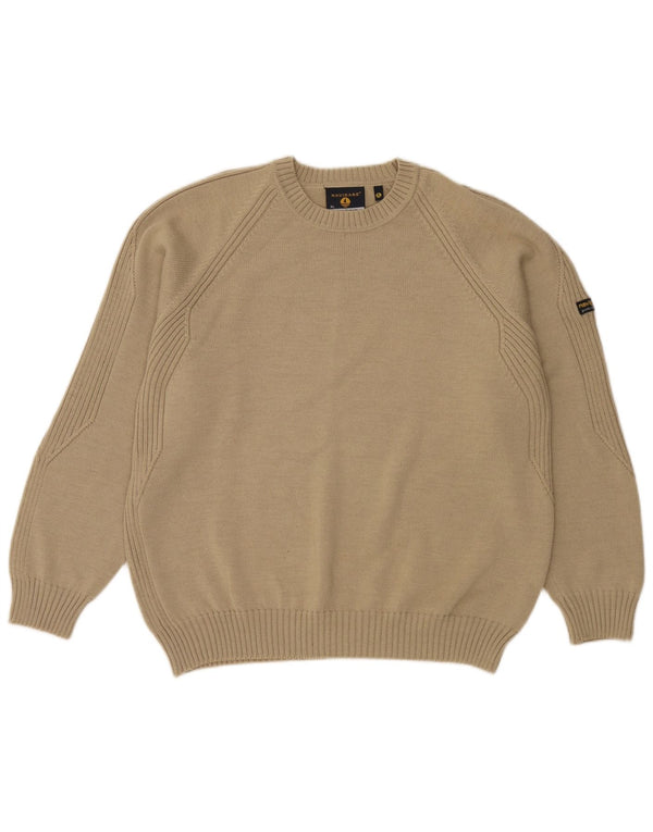 Pulover pentru bărbați Navigare cu gât crew, XL, bej