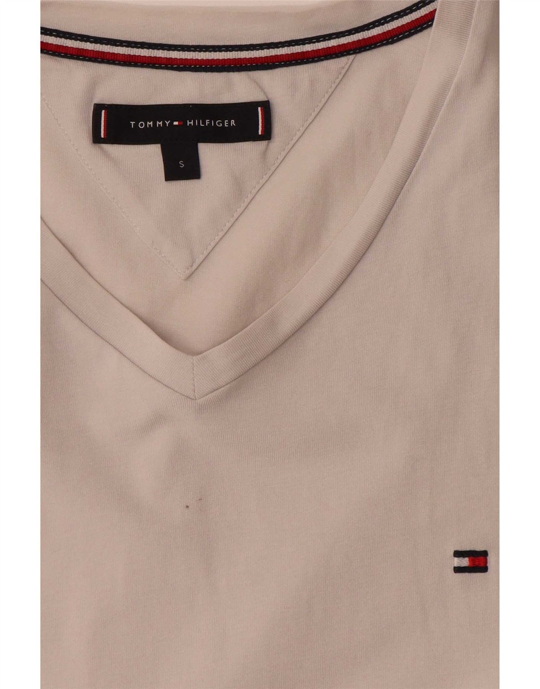 Tricou pentru bărbați Tommy Hilfiger Top mic, alb, bumbac