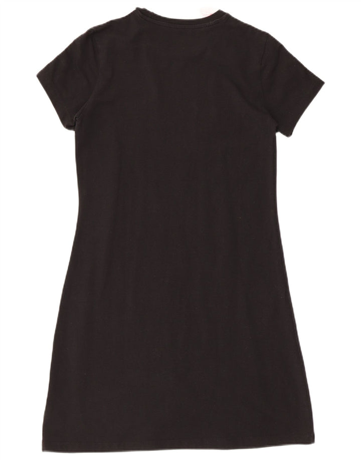 Rochie tricou grafic pentru fete ADIDAS 13-14 ani bumbac negru