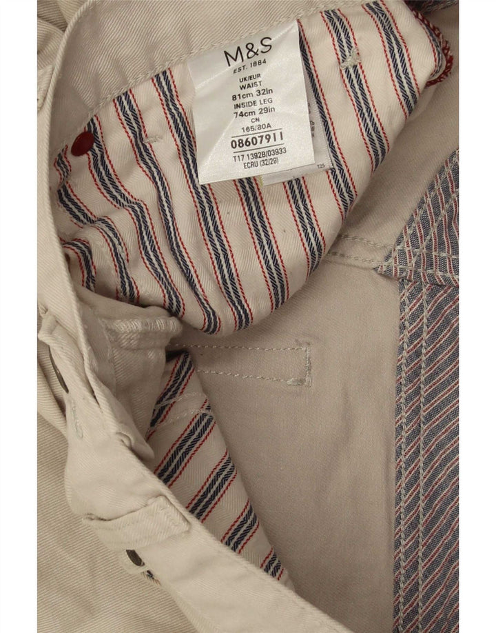 Pantaloni casual pentru bărbați Marks & Spencer Bootcut W32 L29, bumbac bej