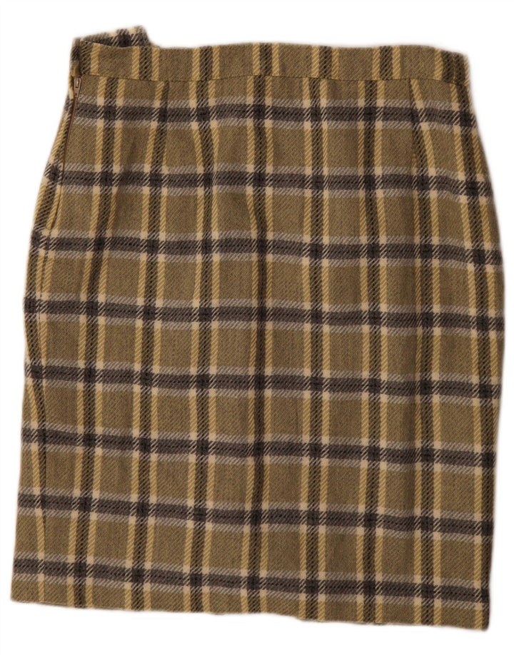 Fusta creion Vintage pentru femei W30 Medium Kaki Check
