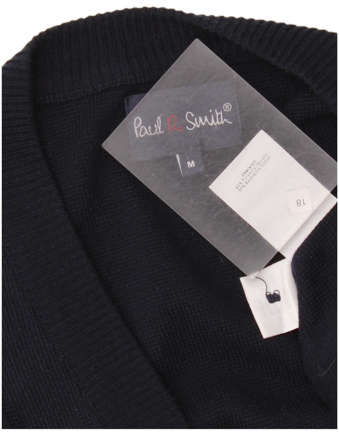 Pulover cardigan pentru bărbați Paul Smith, poliacrilic cu dungi albastru bleumarin mediu
