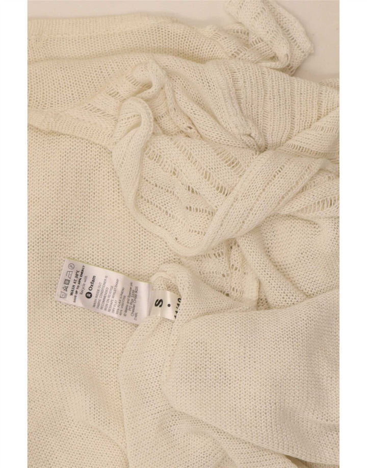 Top cardigan deschis pentru femei Marks & Spencer, cu volane în față, UK 16, mare, alb