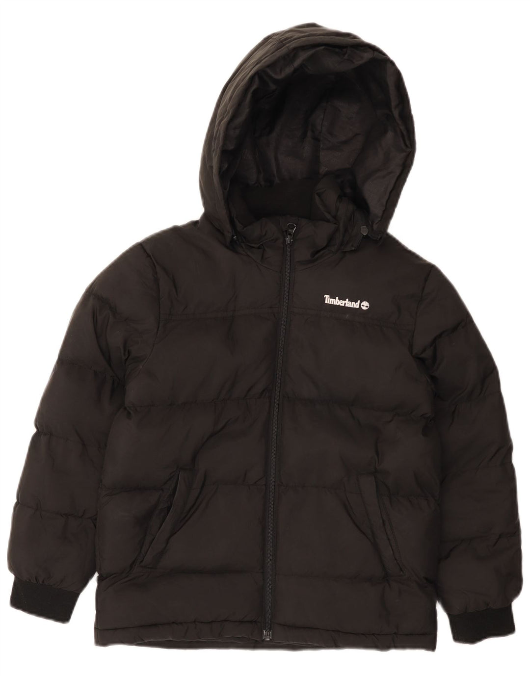 Jachetă căptușită cu glugă TIMBERLAND pentru băieți 9-10 ani poliester negru
