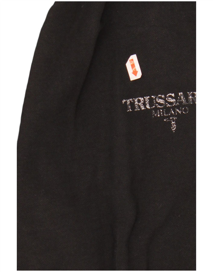TRUSSARDI Pantaloni de trening pentru bărbați Joggeri Mici Bumbac Negru