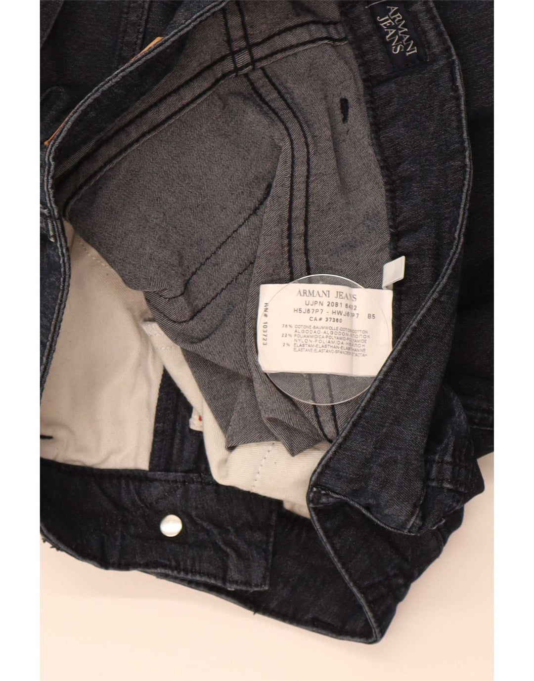 Pantaloni scurți din denim Bermude Armani pentru femei W29 L18 bumbac bleumarin