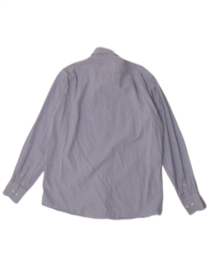 Trussardi Cămașă Bărbați Mărimea 41 42 Lung Blue Check