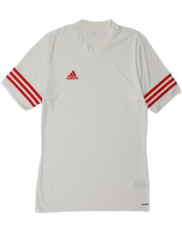 Tricou Adidas Climalite pentru bărbați Top Medium Alb Poliester