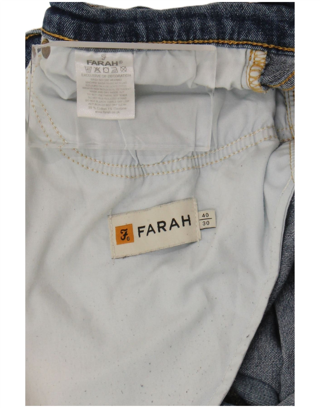 Blugi pentru bărbați Farah Slim W40 L30 Bumbac albastru
