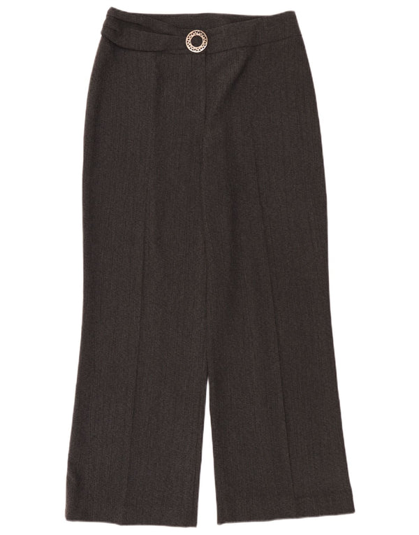 Via Veneto Pantaloni casual pentru femei cu talie înaltă UK 12 Medium W30 L30 Gri