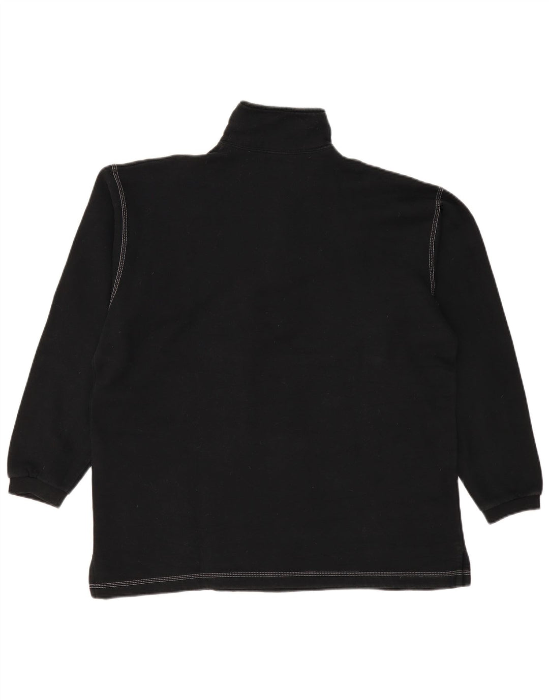 Pulover pentru bărbați CHAMPION, cu fermoar, cu gât, bumbac mare, negru