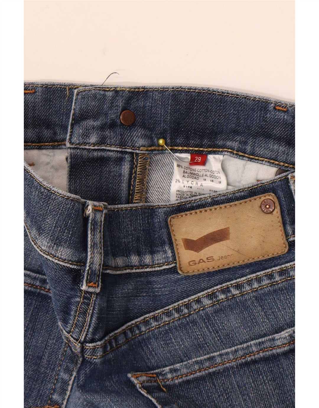 Blugi pentru dama Gas Bootcut W29 L34 Bumbac albastru