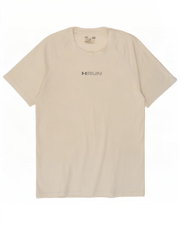Tricou grafic Under Armour pentru bărbați Heat Gear Top mare alb