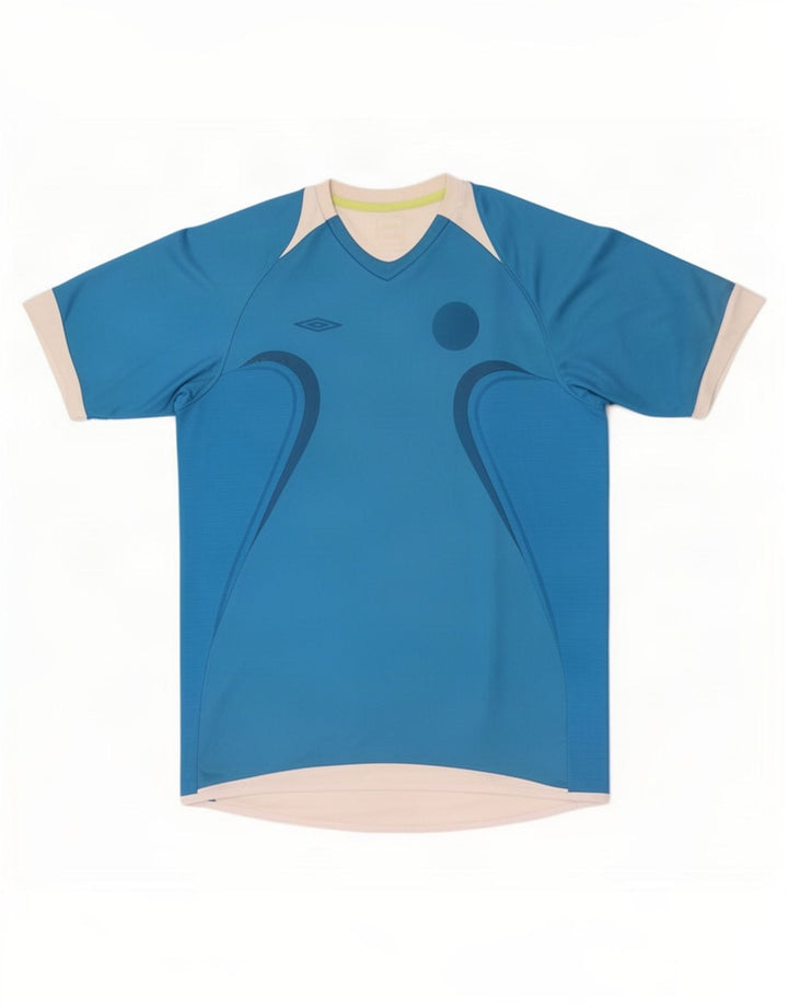 Tricou pentru bărbați Umbro Top Mediu Albastru Colorblock Poliester