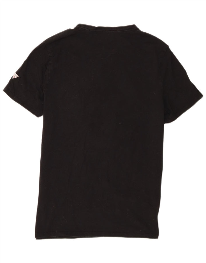 Tricou grafic pentru bărbați Guess Slim Fit Top mare negru