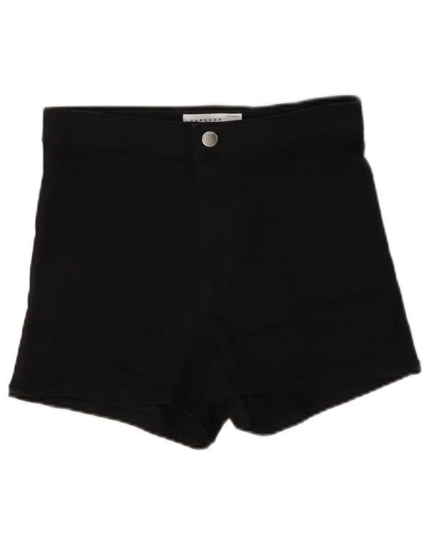 Pantaloni scurți din blugi Joni Topshop pentru femei UK 12 Medium W28 Bumbac negru