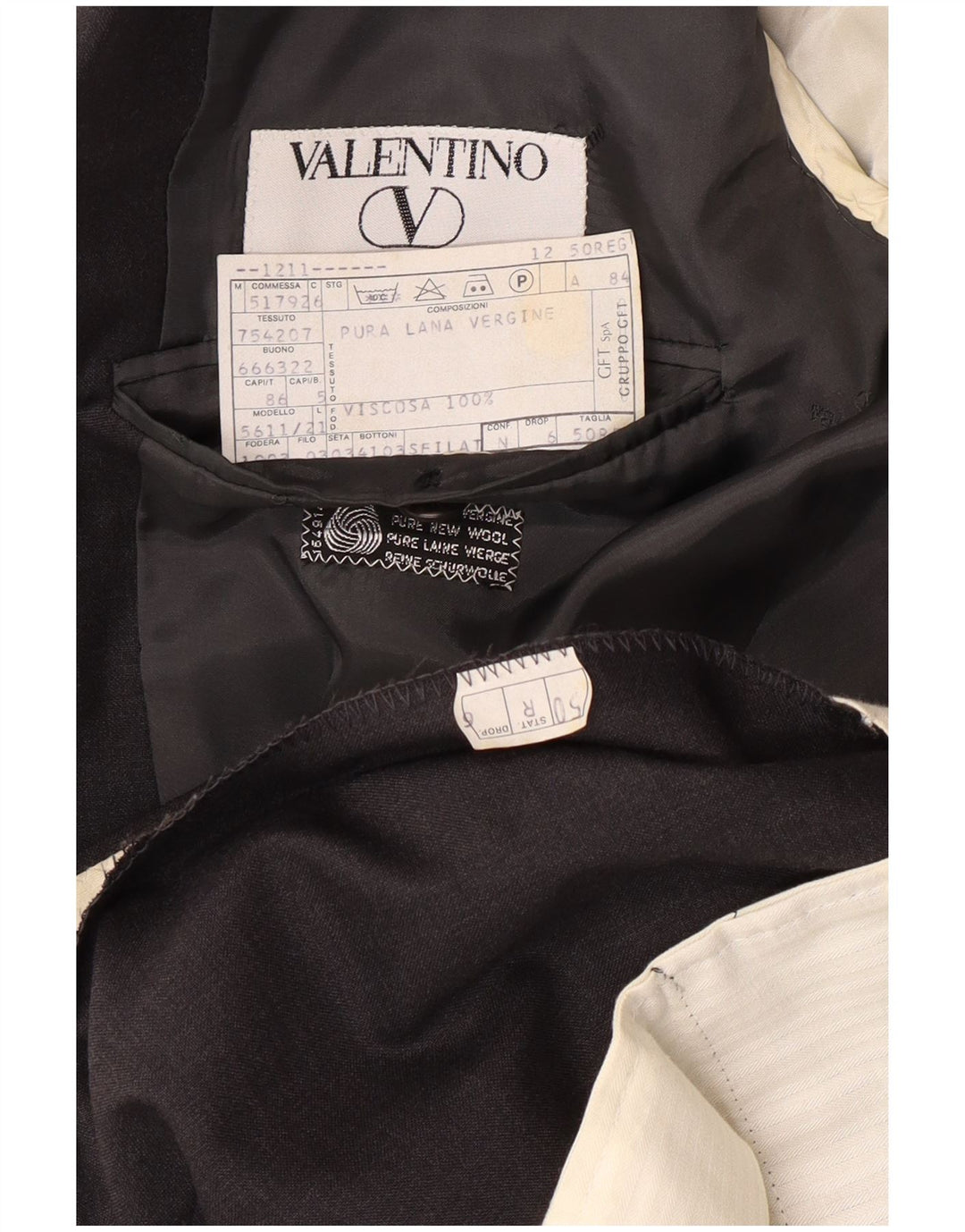 Costum 2 piese pentru bărbați VALENTINO IT 50 mare L34 L30 gri