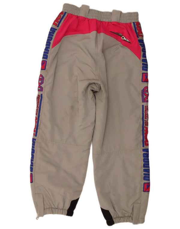 Pantaloni de schi grafici Diadora pentru femei UK 18 XL, gri, poliester color bloc