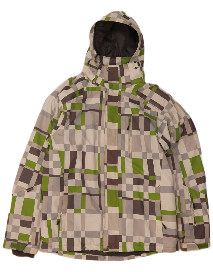 Jachetă de schi cu glugă pentru bărbați Tog 24 UK 38 Medium Bej Geometric