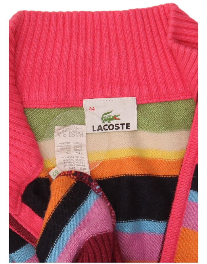 Pulover cardigan pentru femei Lacoste Mărimea 44 mare, multicolore, cu dungi