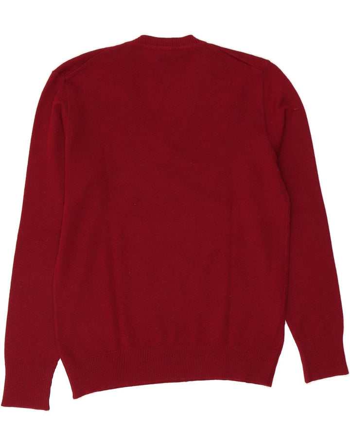 VINTAGE Womens V-Neck Jumper Sweater UK 16 Large Red Wool Vintage Vintage and Second-Hand Vintage from Messina Hembry 