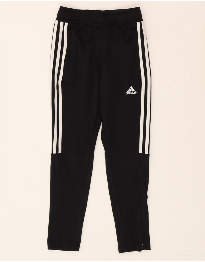 Pantaloni de trening Adidas baieti 7-8 ani poliester negru