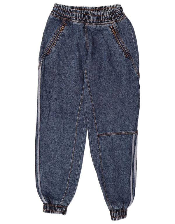 Pantaloni de jogging cargo Adidas pentru femei Ivy Park Blugi largi XS W25 L29 Bumbac albastru