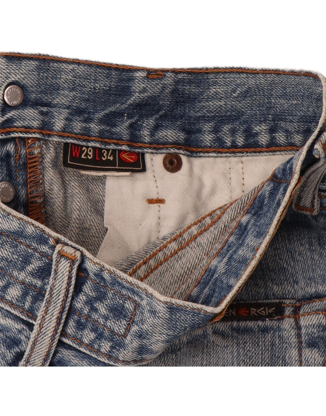 ENERGIE Blugi drepti pentru bărbați L29 L34 Bumbac albastru