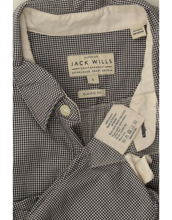 Cămașă Jack Wills pentru bărbați, cu tăiere clasică, mică, neagră, bumbac