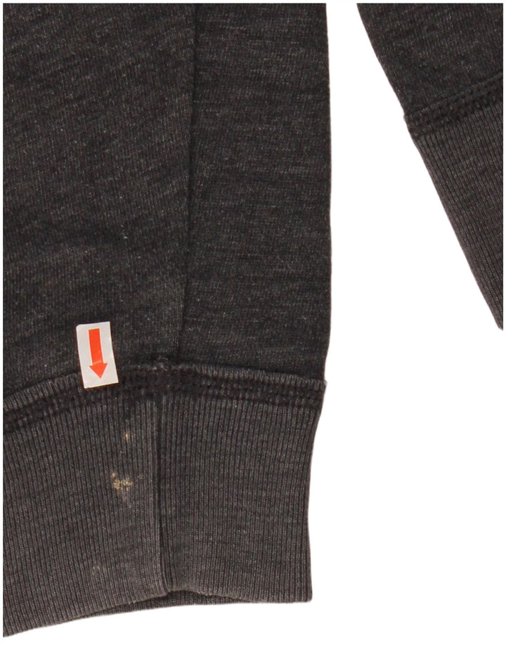 Pulover HOLLISTER pentru bărbați, cu fermoar și grafic, bumbac, gri mediu